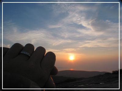 Engaged on Cadillac Mountain 10.02.2002