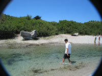 Crossing the stream at Andrew Molera State Beach
