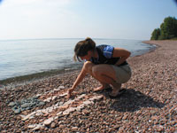 The beach right in front of where we got stuck. It was such a quiet place with this beautiful rock beach. So peaceful