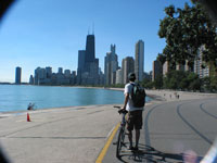 Along the bike path on the Lake - This was a great public path. As the day went on, it got nice and busy.
