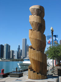 Chicago had so much little art pieces around. This one really got my attention.