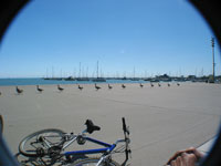We just started quacking up when we saw this. We jumped off the bikes and had to take a picture