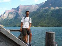Were hiking around St. Marys lake and found this cool little pier
