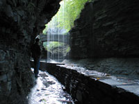 That's me standing under a little waterfall