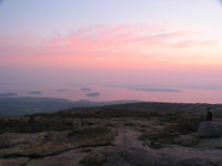 Now were getting ready to watch the Sunrise, thats me on the right trying to get Natty to come sit with me behind the rock
