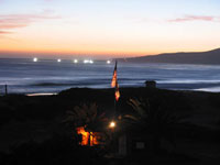 The flag at sunset at Jalama