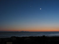The first star and Moon for the evening