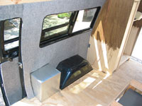 Metal propane box installed