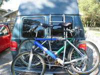 Our Ladder and bike rack