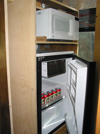 Fridge microwave set up