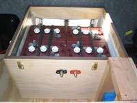 The close up of the battery box