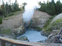 The Dragon mouth cave. Not only is smoke pouring out of the cave, but there is this good little roar that comes out of it too. A must see for all kids and kids at heart