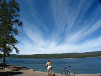 It was a nice day of bike riding around Yellowstone lake