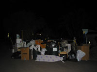 This was our trash when we moved out of our place. The garbage guys wouldnt even touch it. We ended up paying 60 bucks to have someone haul it away for us ... because we were already in sacramento